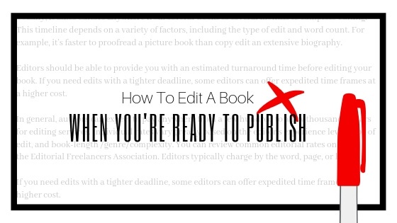 how to edit a book
