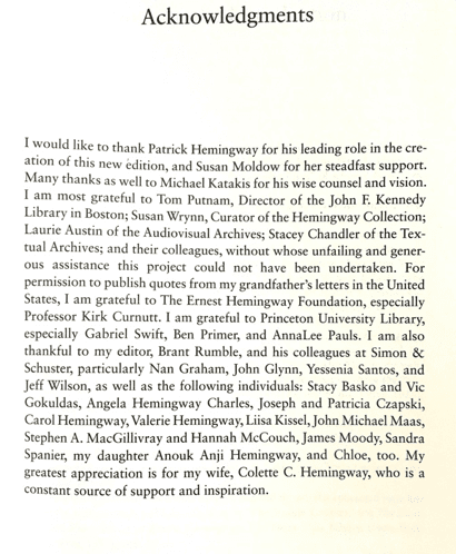 book acknowledgments