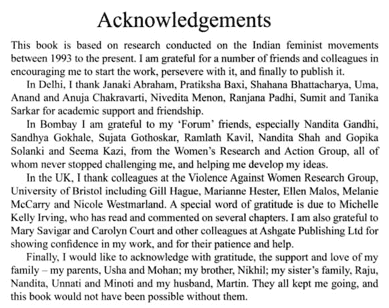 book acknowledgments